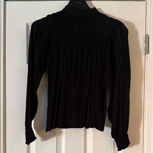 Express Black Smocked Women's Blouse